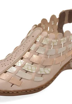 Pantofi RIEKER bej, 47156, din piele ecologica imagine