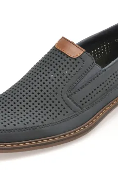 Pantofi RIEKER bleumarin, 13459, din piele naturala imagine