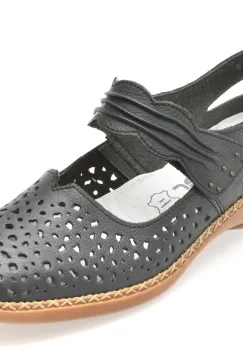 Pantofi RIEKER bleumarin, 41399, din piele naturala imagine