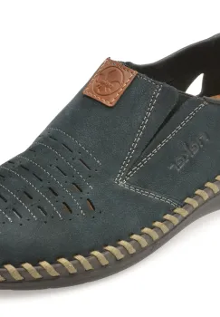 Pantofi RIEKER bleumarin, B2457, din piele naturala imagine