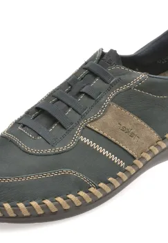Pantofi RIEKER bleumarin, B2468, din piele naturala imagine