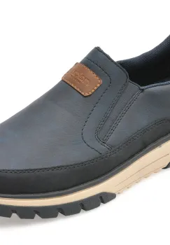 Pantofi RIEKER bleumarin, B9350, din piele ecologica imagine