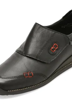 Pantofi RIEKER negri, 44295, din piele naturala imagine