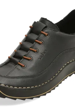 Pantofi RIEKER negri, 51518, din piele naturala imagine