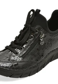 Pantofi RIEKER negri, 55073, din piele ecologica imagine