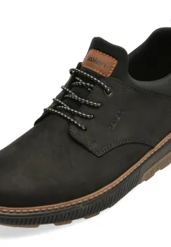 Pantofi RIEKER negri, B3360, din piele intoarsa imagine