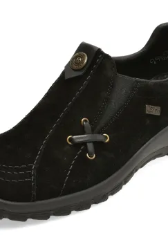 Pantofi RIEKER negri, L7171, din piele intoarsa imagine