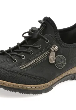 Pantofi RIEKER negri, N3267, din piele ecologica imagine