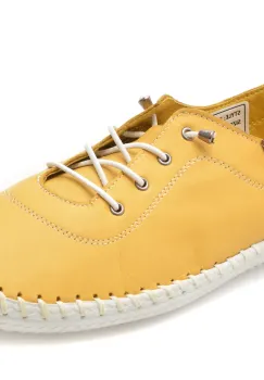 Pantofi SHOOZY galbeni, EV30106, din piele naturala imagine