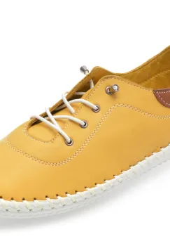 Pantofi SHOOZY galbeni, EV30106, din piele naturala imagine