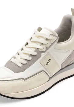 Pantofi sport 4US albi, SEAN400, din material textil imagine