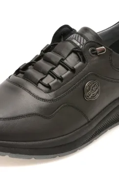Pantofi sport BERLANTY negri, BRT713, din piele naturala imagine