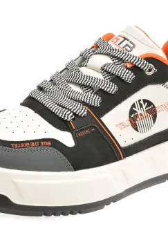 Pantofi sport BITE THE BULLET alb-negru, 251209, din piele naturala imagine