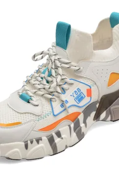 Pantofi sport BITE THE BULLET albi, 23168, din material textil imagine