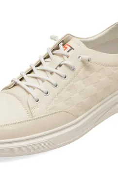 Pantofi sport BITE THE BULLET albi, 70612, din piele naturala imagine
