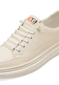 Pantofi sport BITE THE BULLET albi, 78732, din piele naturala imagine