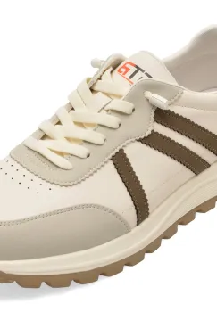 Pantofi sport BITE THE BULLET albi, A86009, din piele naturala imagine