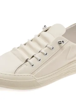Pantofi sport BITE THE BULLET albi, T8507, din piele naturala imagine