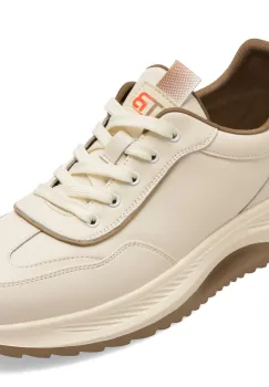 Pantofi sport BITE THE BULLET albi, W7803, din piele naturala imagine