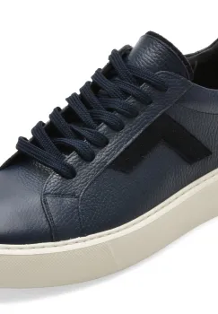 Pantofi sport BITE THE BULLET bleumarin, WB004, din piele naturala imagine