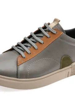 Pantofi sport BITE THE BULLET gri, 239715, din piele naturala imagine