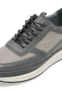 Pantofi sport BITE THE BULLET gri, SY330, din piele naturala imagine