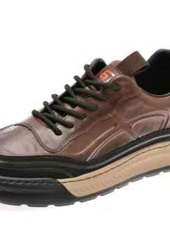 Pantofi sport BITE THE BULLET maro, 157, din piele naturala imagine