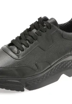 Pantofi sport BITE THE BULLET negri, 1633, din piele naturala imagine
