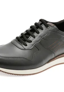 Pantofi sport BITE THE BULLET negri, 231107, din piele naturala imagine