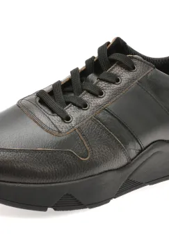 Pantofi sport BITE THE BULLET negri, 635L, din piele naturala imagine