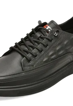 Pantofi sport BITE THE BULLET negri, 66118, din piele naturala imagine