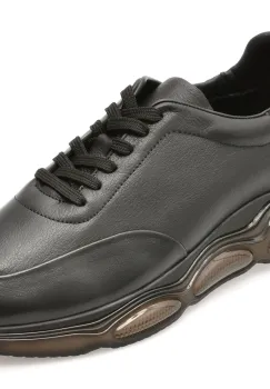 Pantofi sport BITE THE BULLET negri, 7716, din piele naturala imagine