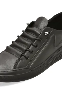 Pantofi sport BITE THE BULLET negri, 8507, din piele naturala imagine