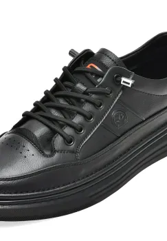 Pantofi sport BITE THE BULLET negri, 8721, din piele naturala imagine