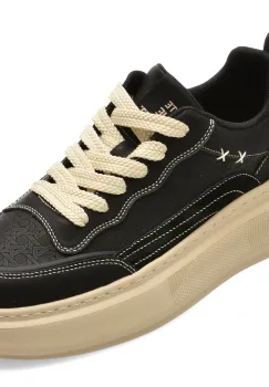 Pantofi sport BITE THE BULLET negri, 9025, din piele ecologica imagine