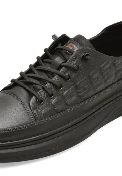 Pantofi sport BITE THE BULLET negri, A76021, din piele naturala imagine