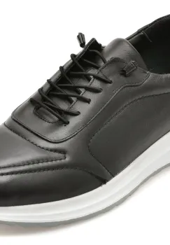 Pantofi sport BITE THE BULLET negri, BS100, din piele naturala imagine
