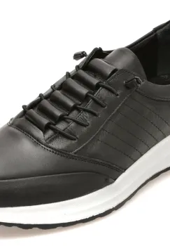 Pantofi sport BITE THE BULLET negri, BS150, din piele naturala imagine