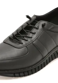 Pantofi sport BITE THE BULLET negri, BS200, din piele naturala imagine