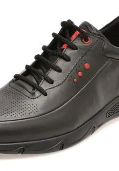 Pantofi sport BITE THE BULLET negri, CASP12, din piele naturala imagine