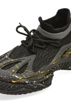 Pantofi sport BITE THE BULLET negri, M1516, din material textil imagine