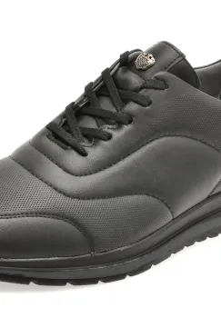 Pantofi sport BITE THE BULLET negri, NR220, din piele naturala imagine