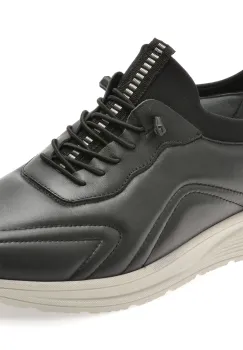 Pantofi sport BITE THE BULLET negri, NR223, din piele naturala imagine