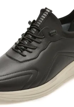 Pantofi sport BITE THE BULLET negri, NR223, din piele naturala imagine