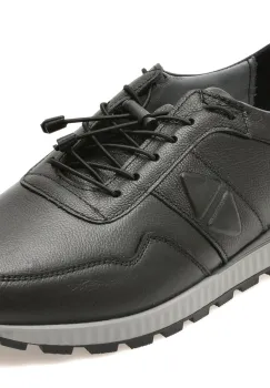 Pantofi sport BITE THE BULLET negri, OY1105, din piele naturala imagine