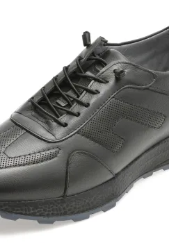 Pantofi sport BITE THE BULLET negri, OY2030, din piele naturala imagine