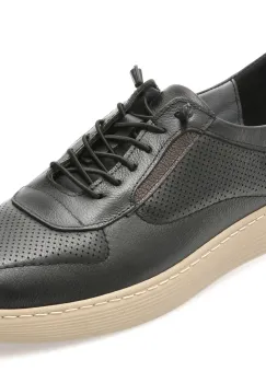 Pantofi sport BITE THE BULLET negri, OY2080, din piele naturala imagine