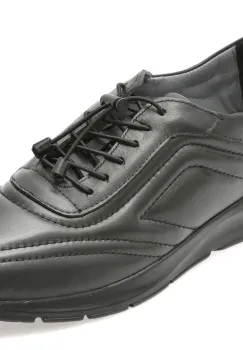 Pantofi sport BITE THE BULLET negri, OY300, din piele naturala imagine