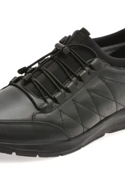 Pantofi sport BITE THE BULLET negri, OY5040, din piele naturala imagine