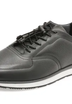 Pantofi sport BITE THE BULLET negri, OY5110, din piele naturala imagine